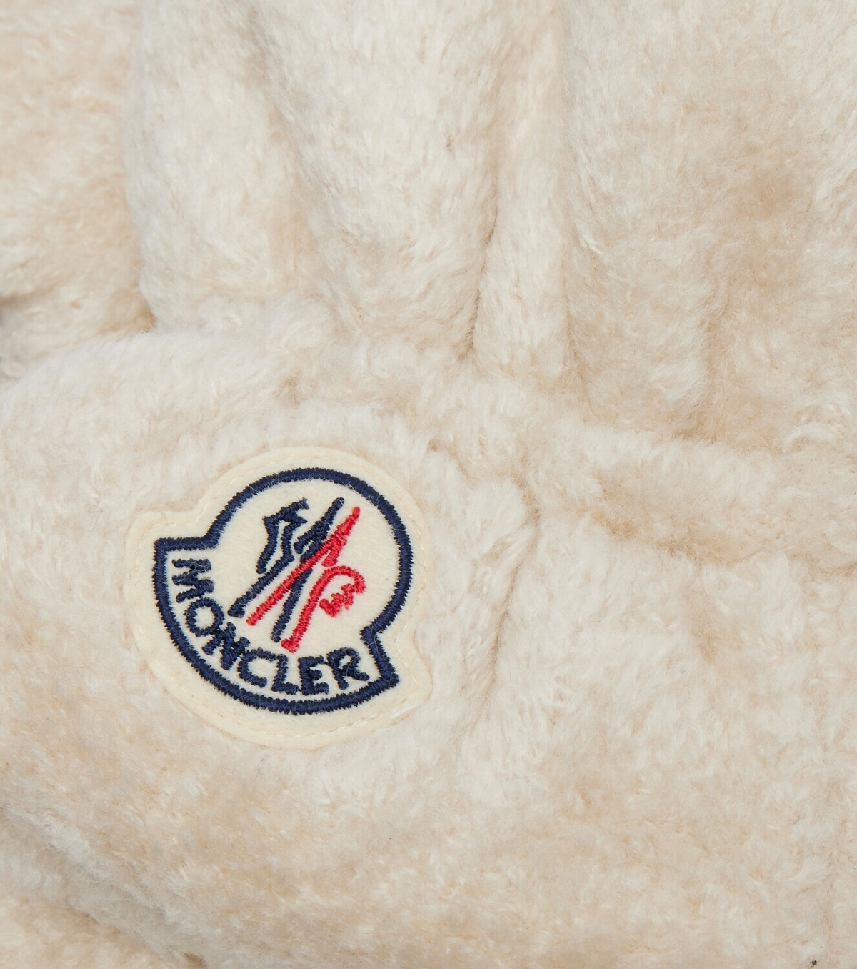 Moncler Logo teddy mittens