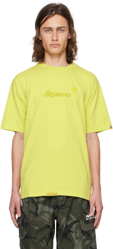 Photo: AAPE by A Bathing Ape Yellow Embroidered T-Shirt