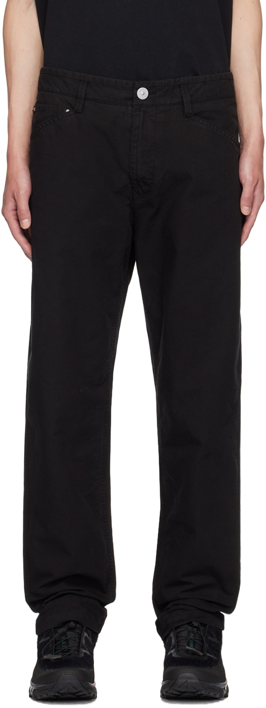 Stone Island Black Straight-Leg Trousers Stone Island