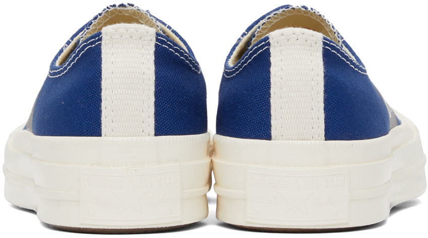 COMME des GARÇONS PLAY Blue Converse Edition Half Heart Chuck 70 Low Sneakers