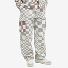 ERL Men's Checkerboard Cargo Trousers in Black/White