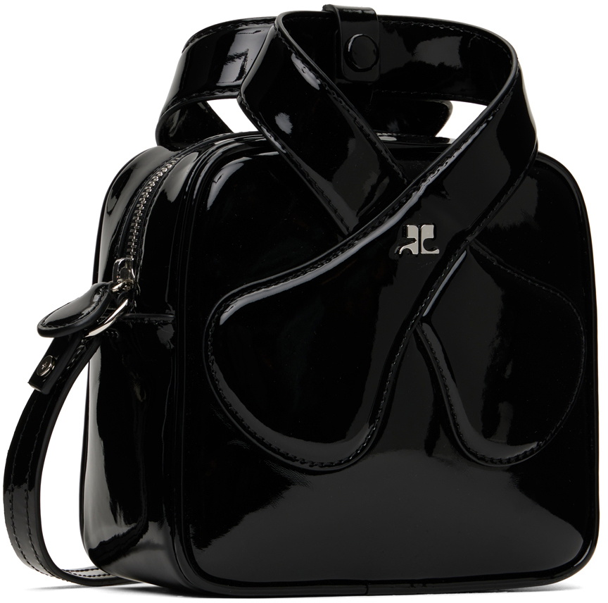 COURREGES Courrèges Heritage Crossover-Strap Shoulder Bag - Black for Women