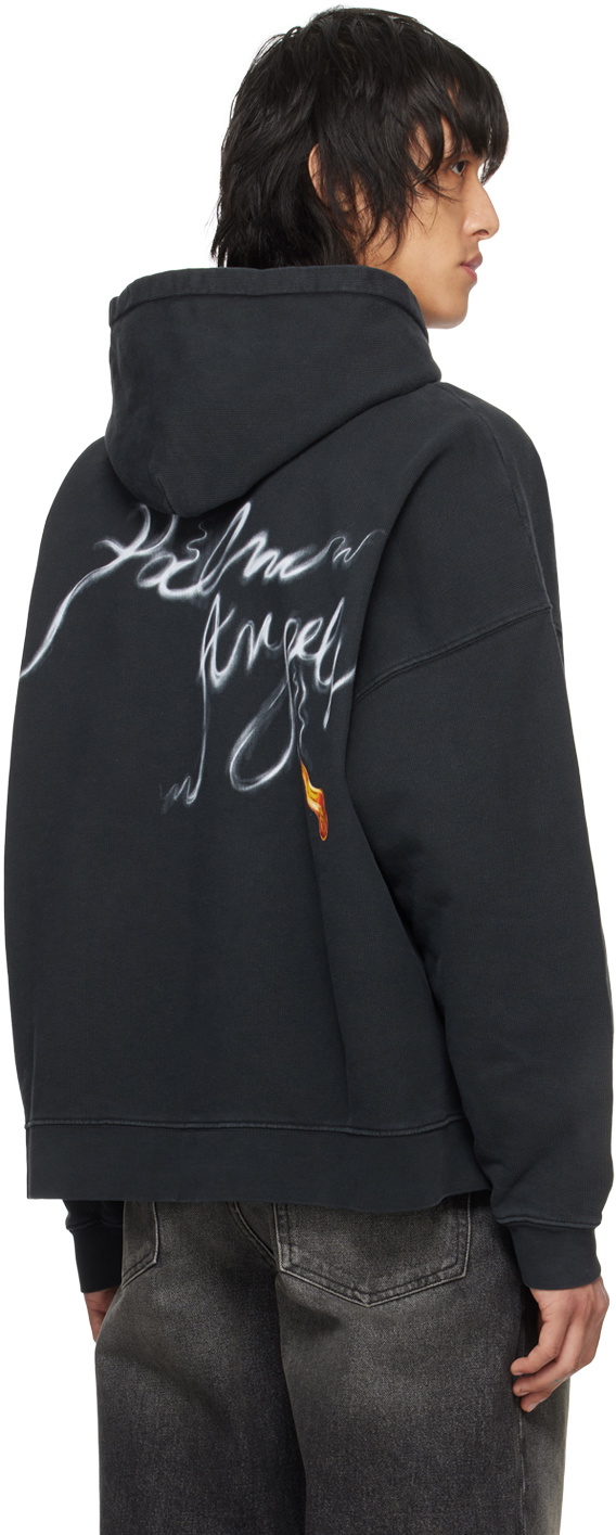 Palm Angels Black Foggy Sweatshirt