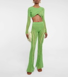 Roberta Einer Disco high-rise flared cotton pants