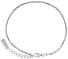 Saint Laurent Silver Chain Plaque Bracelet