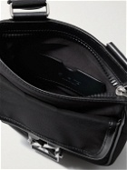 Off-White - Arrow Leather-Trimmed Nylon Messenger Bag