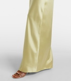 Veronica Beard Huntleigh ruched silk-blend satin gown