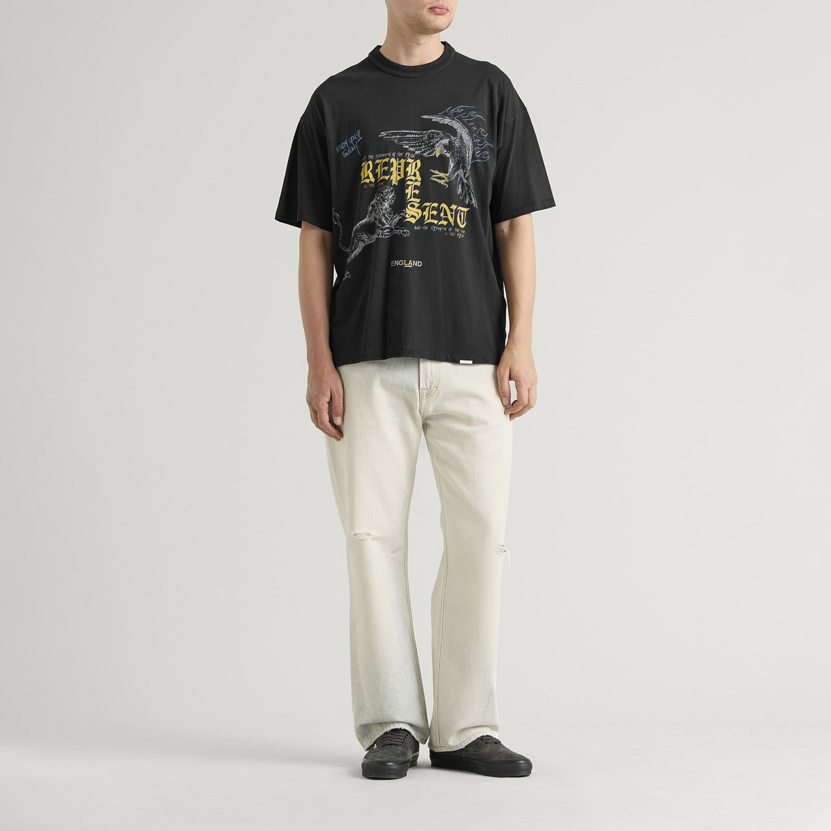 Represent Men's Enemy T-Shirt in Washed Black