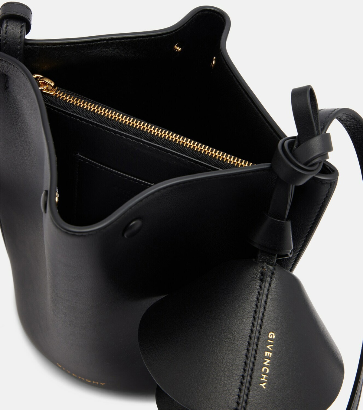 Givenchy Snap Mini leather bucket bag