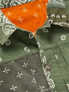 KAPITAL - Reversible Bandana-Print Felted Cotton Jacket - Green