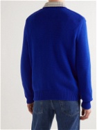Polo Ralph Lauren - Embroidered Intarsia Cotton Sweater - Blue