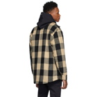 Fear of God Beige Oversized Check Shirt Jacket