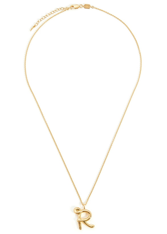 Photo: Missoma R Initial 18kt Gold-plated Necklace