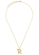 Missoma R Initial 18kt Gold-plated Necklace