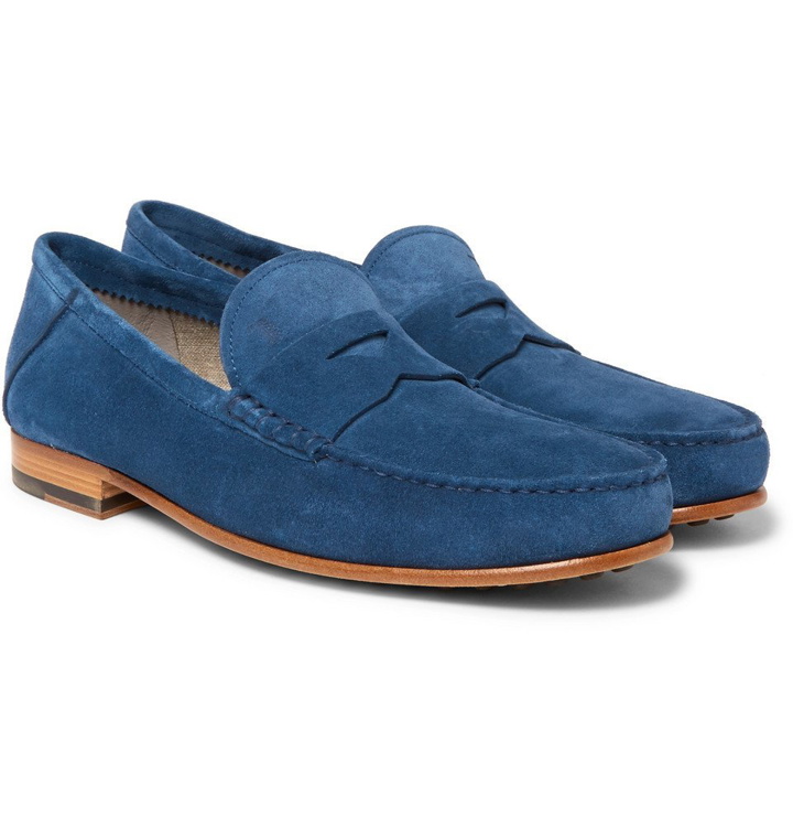 Photo: Tod's - Suede Penny Loafers - Men - Blue