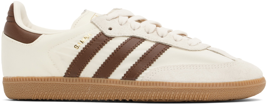 adidas gazelle silver green womens adidas Originals SAMBA OG cream white/mystery brown/gum 4 [KJ8901 FW25] main image 1