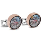 Deakin & Francis - Moving London Scene Rose Gold and Silver-Tone Cufflinks - Silver