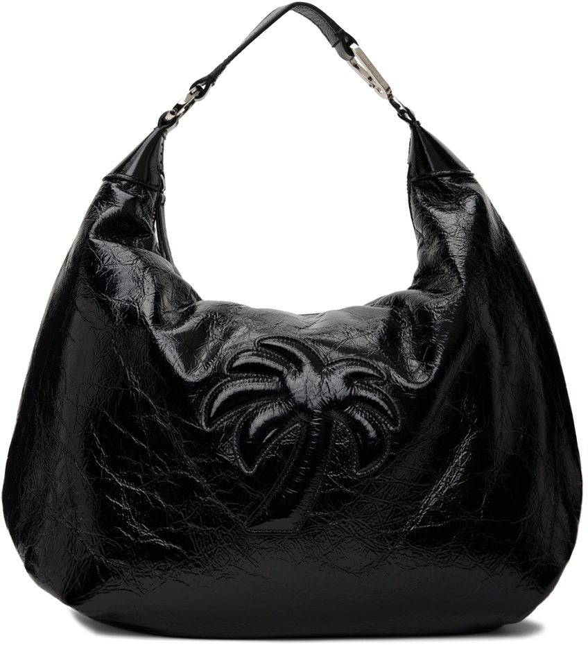 Palm Angels Women Dark Pink Fabric Big Palm Handbag