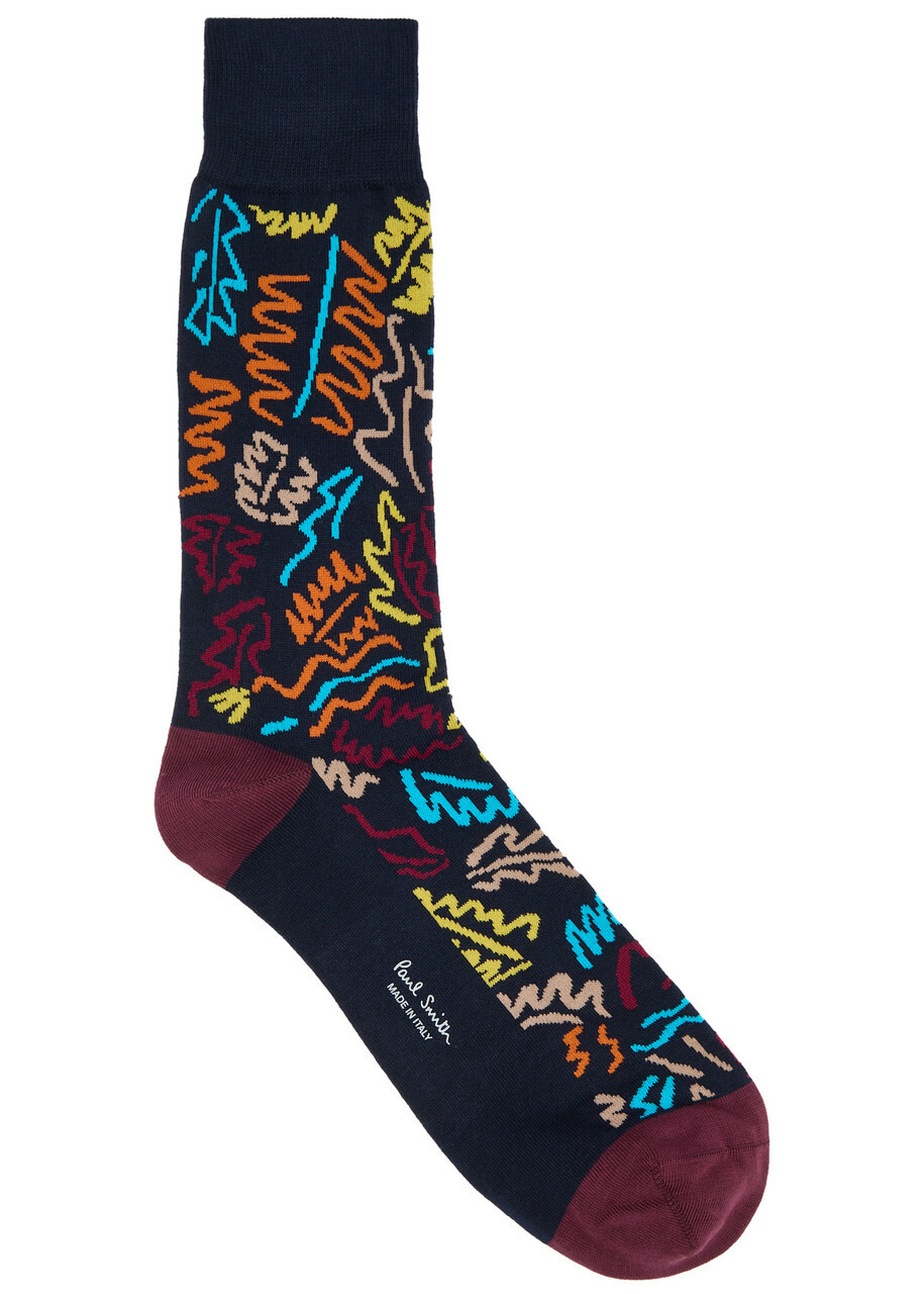 Paul Smith Chicory Cotton-blend Socks - Blue - One Size