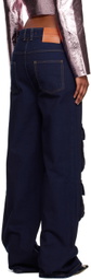 Lado Bokuchava Indigo Cargo Jeans