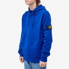 Stone Island Men's Garment Dyed Popover Hoody in Bright Blue
