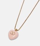 Valentino VLogo enamel pendant necklace