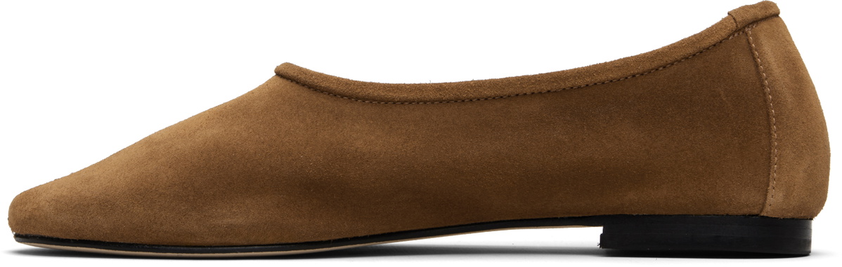 BY FAR Tan Prudence Ballerina Flats