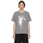 Isabel Benenato Black and White Striped Splash T-Shirt