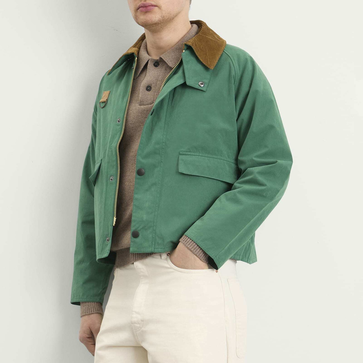 Barbour Men's OS Spey Casual Jacket in Racing Green Barbour
