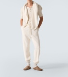 God's True Cashmere Cashmere Henley shirt with carnelian