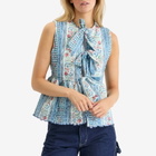 Damson Madder Women's Catrin Reversible Floral Gilet in Blue
