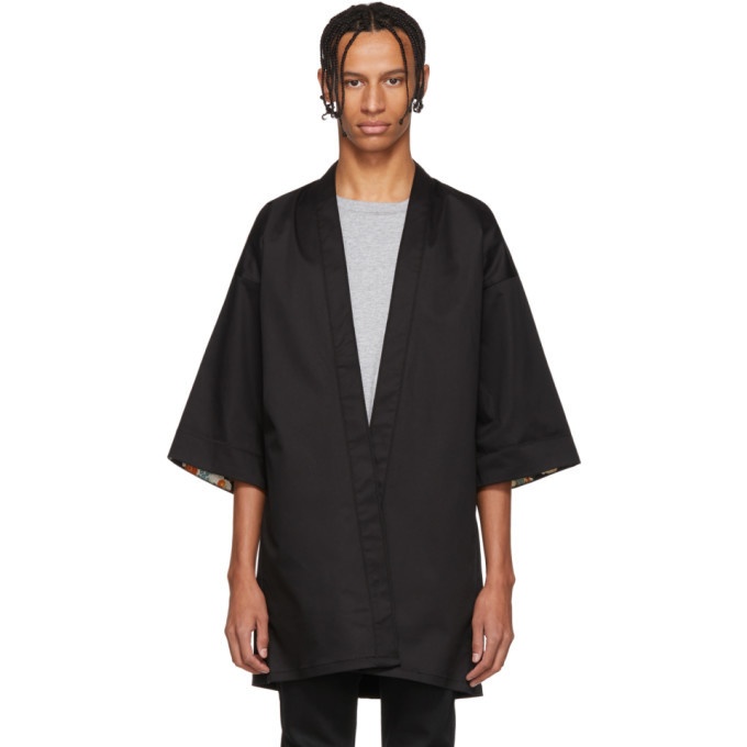 Naked and Famous Denim SSENSE Exclusive Black Haori Shirt Naked and ...