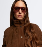 Brunello Cucinelli Sartorial Sunset rectangular sunglasses