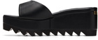 Stella McCartney Black Sneak-Elyse Wedge Slide Sandals