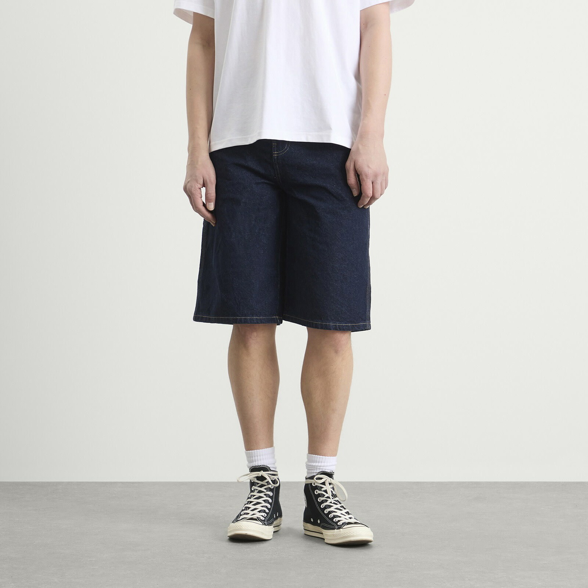 Dickies Men's 958 Loose Denim Shorts in Blue Rinsed