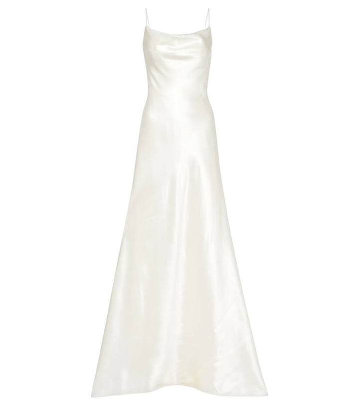 Photo: Danielle Frankel Bridal Kaia wool and silk satin gown