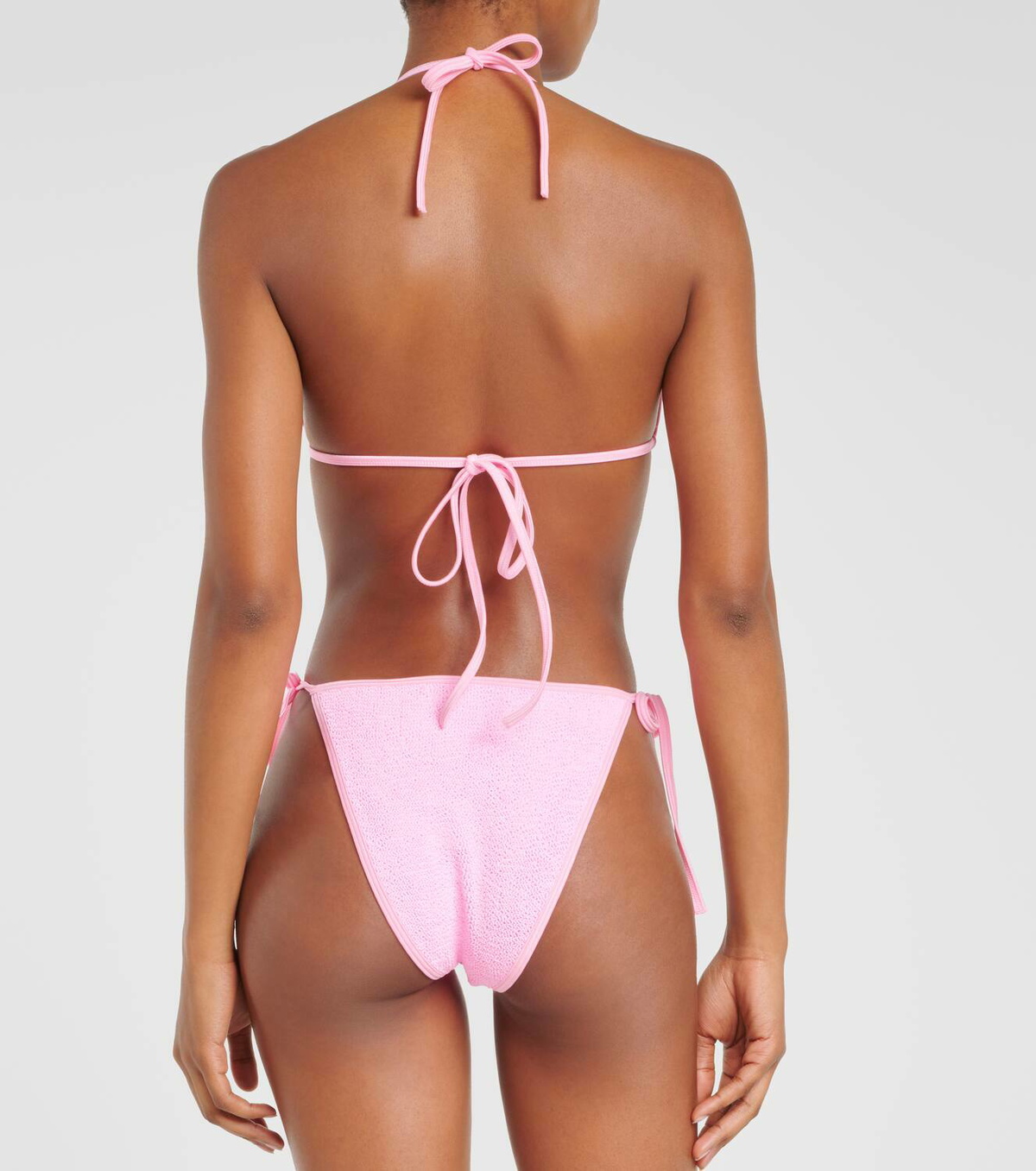 ビキニ HUNZA G Women Swimsuit GINANY BU PINK Hunza G Gina triangle bikini set in pink | TheDoubleF