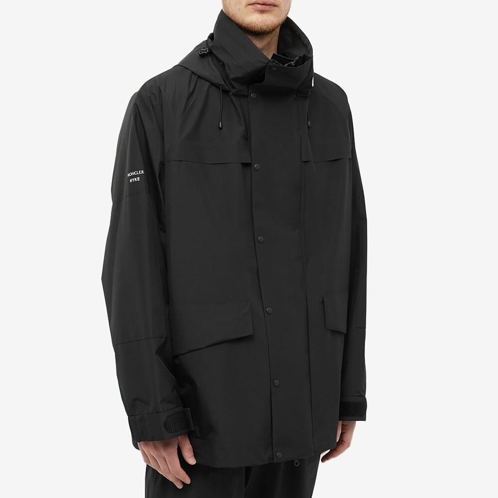 モンクレール ジーニアス HYKE RHONESTOCK ブラック ナイロン Moncler Men's Genius x HYKE Rhonestock Short Parka Jacket in