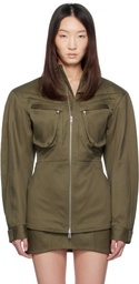 Mugler Khaki Cargo Jacket