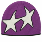 TwoJeys Reversible Icon Beanie in Black/Purple 