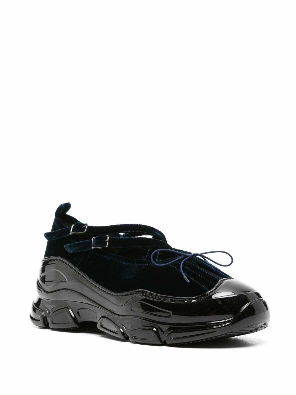 Simone Rocha Blue Tracker Velvet Sneakers Simone Rocha