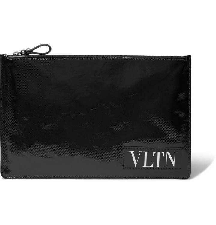 Photo: Valentino - Valentino Garavani Logo-Printed Vinyl Pouch - Men - Black