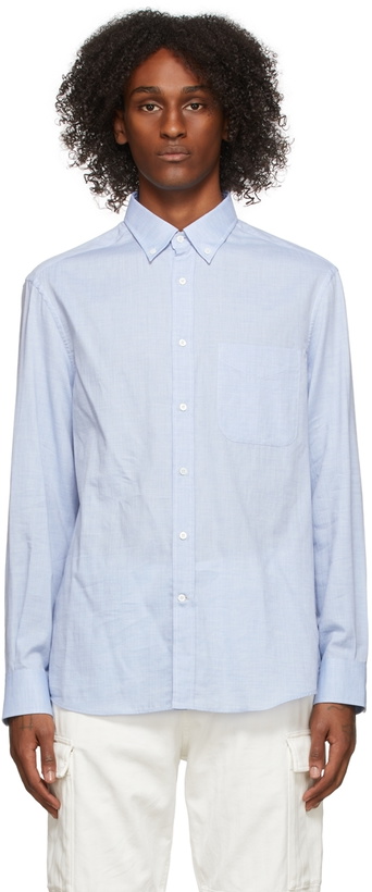 Photo: Brunello Cucinelli Blue Oxford Shirt