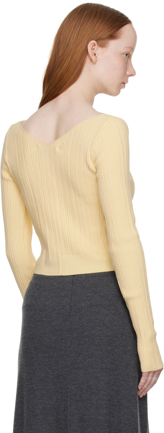 LVIR Yellow V-Neck Cardigan