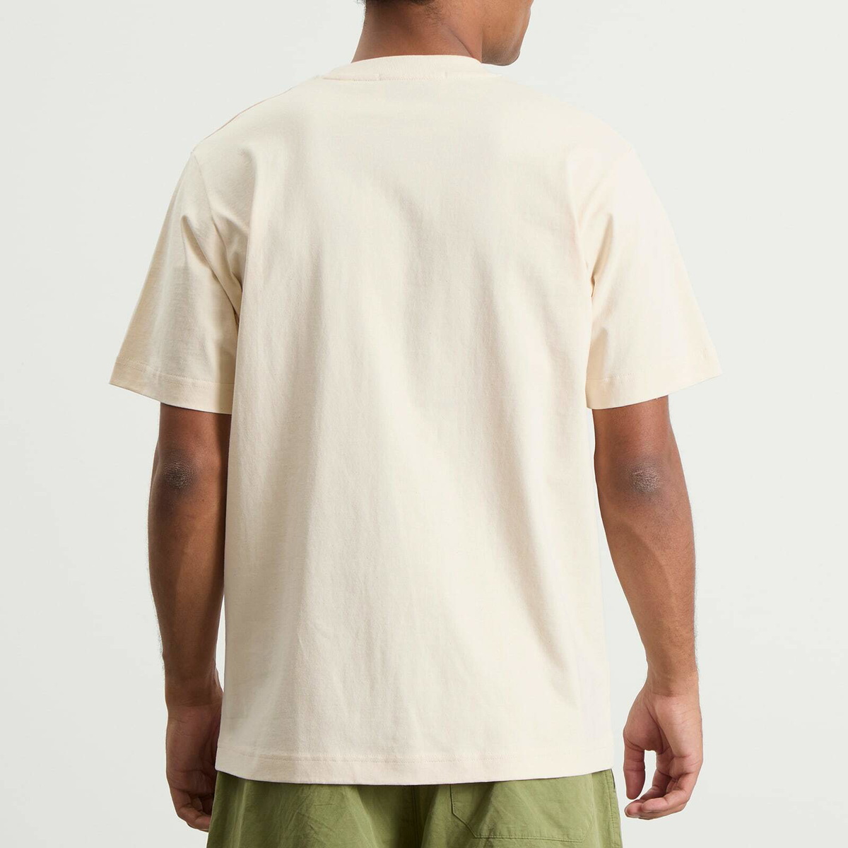 Café Mountain Men's Note T-Shirt in Vintage Ivory And Lupin
