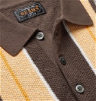 Beams Plus - Slim-Fit Striped Knitted Cotton Polo Shirt - Brown