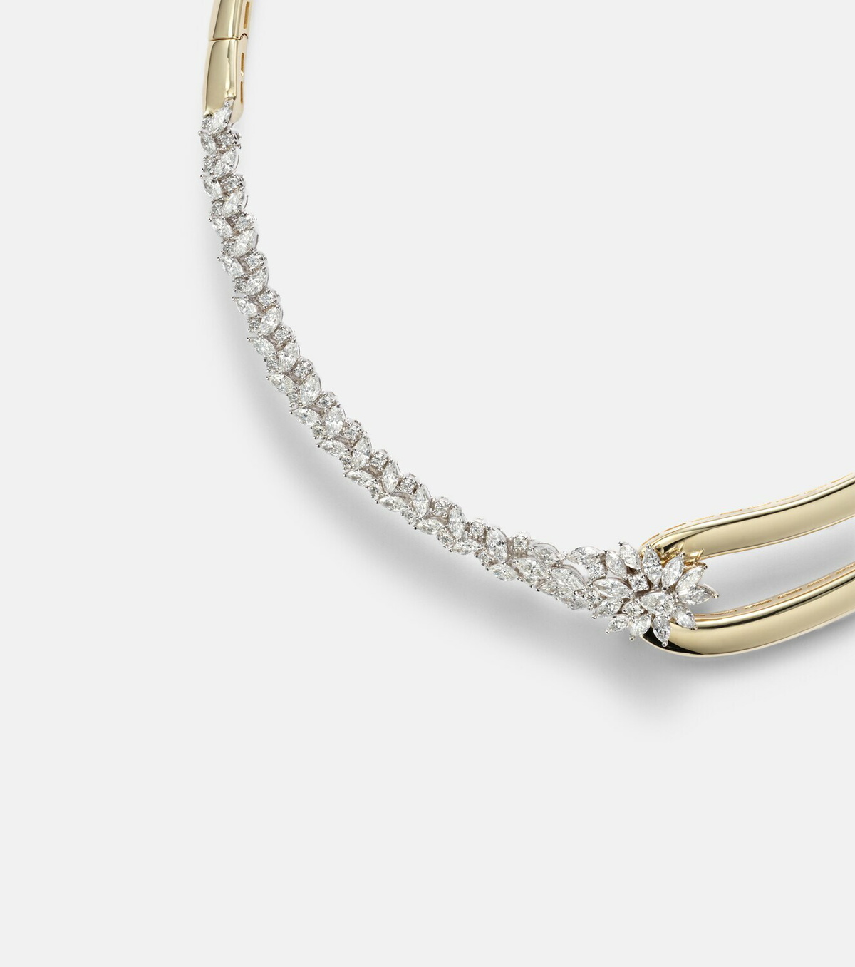 Yeprem Golden Strada 18kt gold necklace with diamonds