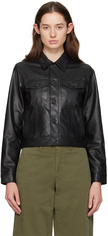 Photo: rag & bone Black Debbie Leather Jacket