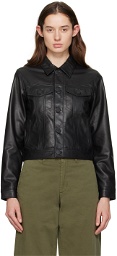 rag & bone Black Debbie Leather Jacket