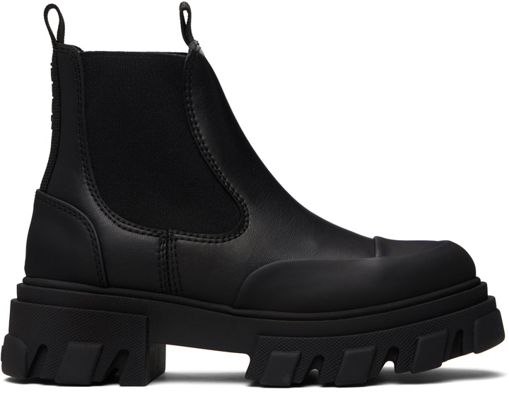 Photo: GANNI Black Cleated Low Chelsea Boots